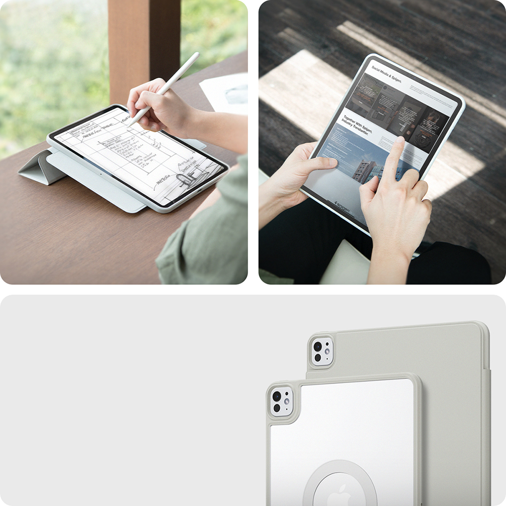 Etui Spigen Air Skin Pro OneTap do iPad Pro 13" 7 gen, 2024, szare